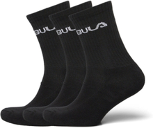 Classic Socks 3Pk Sport Socks Regular Socks Black Bula