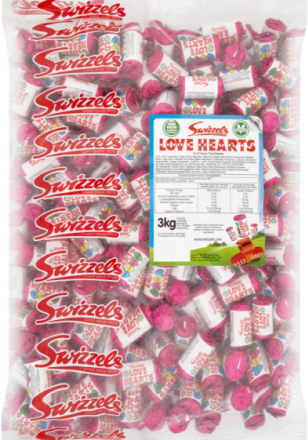 Swizzels Love Hearts Mini - 3 kg Påse med ca 270 stk