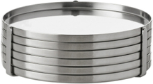 Arne Jacobsen Glasbakke Ø 8.5 Cm Steel Home Tableware Dining & Table Accessories Coasters Silver Stelton