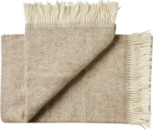 Fanø 140X240 Cm Home Textiles Cushions & Blankets Blankets & Throws Beige Silkeborg Uldspinderi*Betinget Tilbud