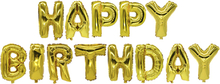 Bokstavsballong Happy Birthday Guld