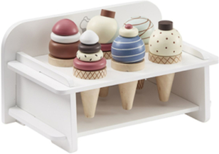 Ice Cream With Rack Bistro Toys Toy Kitchen & Accessories Toy Food & Cakes Multi/patterned Kid's Concept