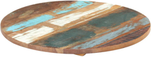 vidaXL Rund bordsskiva 80 cm 25-27 mm massivt återvunnet trä