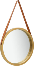 vidaXL Specchio da Parete con Cinghia 40 cm Oro