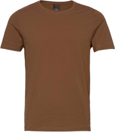 Kyran T-Shirt S-S T-shirts Short-sleeved Brun Oscar Jacobson*Betinget Tilbud