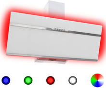 vidaXL Cappa RGB con LED 90 cm in Acciaio Inox e Vetro Temperato