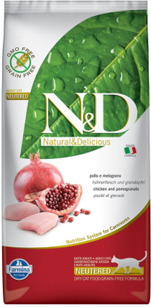 Farmina N&D getreidefrei Neutered mit Huhn & Granatapfel - 1,5 kg