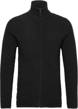 Sdstruan Ca 6182904, Knit Tops Knitwear Full Zip Jumpers Black Solid