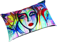Pillow Case Sammet Slice Of Life 40X60 Cm Home Textiles Cushions & Blankets Cushion Covers Multi/mønstret Carolina Gynning*Betinget Tilbud