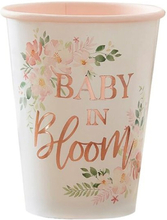 Pappersmuggar Baby In Bloom Roséguld - 8-pack