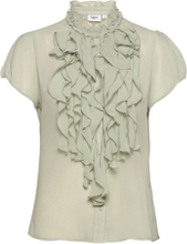 Liljasz Ss Shirt Blouses Short-sleeved Grå Saint Tropez*Betinget Tilbud