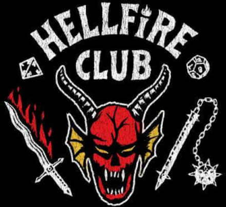 Stranger Things Hellfire Club Vintage Unisex T-Shirt - Black - XL