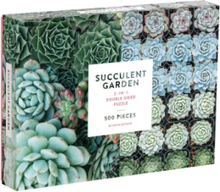 Succulent Garden 2-Sided 500 Piece Puzzle Home Decoration Puzzles & Games Grønn New Mags*Betinget Tilbud
