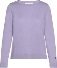 "Annika Top Tops Knitwear Jumpers Purple BUSNEL"