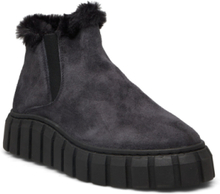 Balo Chelsea Boot - Black/Black Suede Shoes Wintershoes Svart Garment Project*Betinget Tilbud