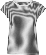 Organic Favorite Stripe Teasy T-shirts & Tops Short-sleeved Svart Mads Nørgaard*Betinget Tilbud