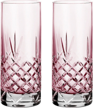 Crispy Topaz Highball Glas Home Tableware Glass Cocktail Glass Pink Frederik Bagger