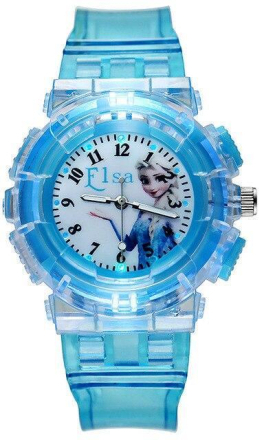 Barnklocka frozen blå analog armbandsklocka med belysning frost
