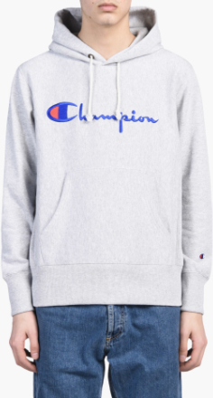 Champion - Hooded Sweatshirt - Grå - XXL