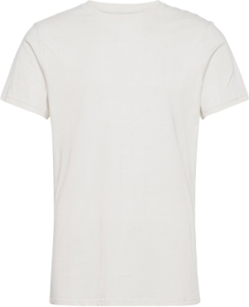 Crew-Neck Cotton T-shirts Short-sleeved Hvit Bread & Boxers*Betinget Tilbud