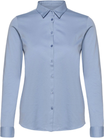 Mmtina Jersey Shirt Langermet Skjorte Blå MOS MOSH*Betinget Tilbud