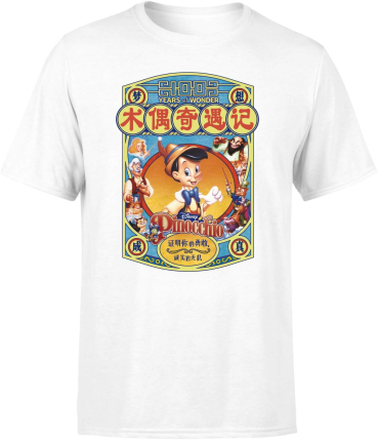 Disney 100 Years Of Pinocchio Men's T-Shirt - White - XL - White