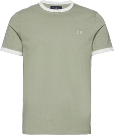 Ringer T-Shirt T-shirts Short-sleeved Grønn Fred Perry*Betinget Tilbud
