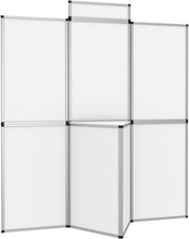 vidaXL Parete Pieghevole 8 Pannelli con Tavolo 181x200 cm Bianco