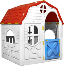 vidaXL Sammenleggbart lekehus for barn med fungerende dør og vinduer