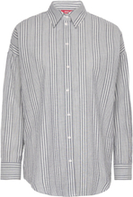 Over D Seersucker Shirt, 100% Cotton Tops Shirts Long-sleeved Blue Esprit Casual