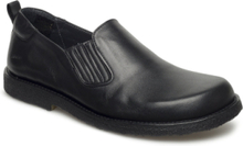 Shoes - Flat - With Elastic Loafers Låga Skor Black ANGULUS