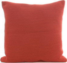 "C/C 50X50 Terracotta Crochet Home Textiles Cushions & Blankets Cushion Covers Red Ceannis"