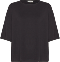 Olivia Top Tops T-shirts & Tops Short-sleeved Black Movesgood