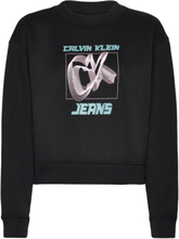 Hyper Real Ck Sweatshirt Tops Sweatshirts & Hoodies Sweatshirts Black Calvin Klein Jeans