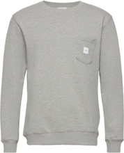 Square Pocket Sweatshirt Tops Sweat-shirts & Hoodies Sweat-shirts Grey Makia