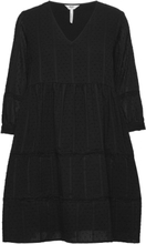 Objgeillis 3/4 Dress Knälång Klänning Black Object