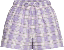 Seersucker Check Shorts Shorts Casual Shorts Multi/mønstret Ganni*Betinget Tilbud
