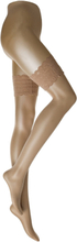 Satin Touch 20 Stay Up Lingerie Stay-ups Beige Wolford*Betinget Tilbud
