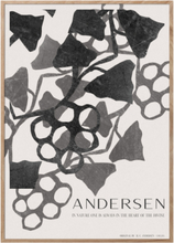H.c. Andersen - Leafs & Grapes Home Decoration Posters & Frames Posters Black & White Multi/patterned ChiCura