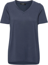Slcolumbine Over T-Shirt Ss T-shirts & Tops Short-sleeved Marineblå Soaked In Luxury*Betinget Tilbud