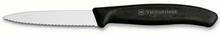 Spelucchino lama ondulata manico ergonomico nero - Victorinox Swissclassic
