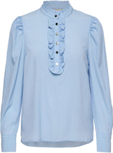 Fqapril-Sh Tops Blouses Long-sleeved Blue FREE/QUENT