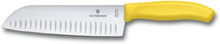 Blister coltello Santoku lama alveolata 17 cm giallo - Victorinox Swissclassic