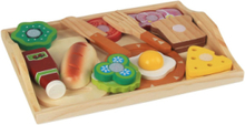 Breakfast Tray With Accessories Toys Toy Kitchen & Accessories Toy Food & Cakes Multi/mønstret Magni Toys*Betinget Tilbud