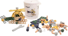 Wooden Construction Set In Bucket Toys Building Sets & Blocks Building Sets Multi/mønstret Magni Toys*Betinget Tilbud