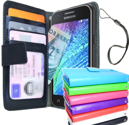 Samsung Galaxy J1 Plånboksfodral ID/Fotoficka + Skärmskydd