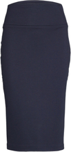 Soft Punto Mix + Match Stretch Skirt Knælang Nederdel Blue Esprit Collection