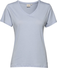 Naia Tshirt T-shirts & Tops Short-sleeved Blå Cream*Betinget Tilbud