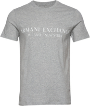T-Shirt T-shirts Short-sleeved Grå Armani Exchange*Betinget Tilbud