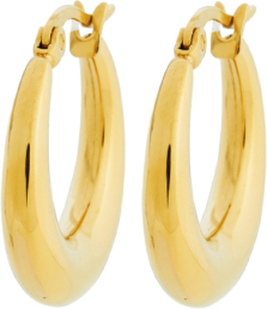 Flow Hoops S Gold Accessories Kids Jewellery Earrings Hoops Gull Edblad*Betinget Tilbud